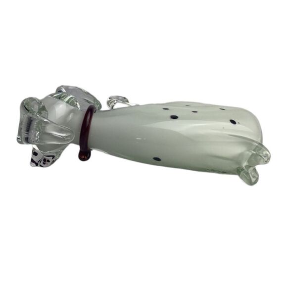 Vintage Handblown Tall 8" Art Glass Dalmatian Dog - Picture 6 of 9